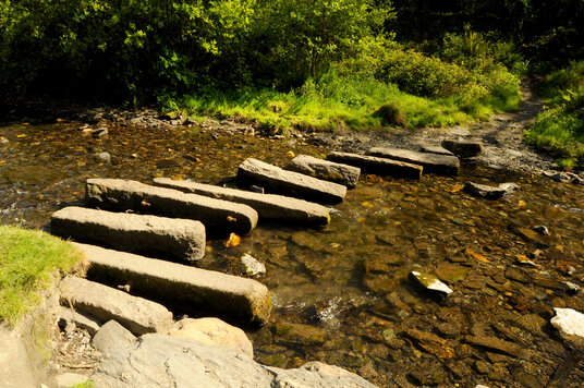 Stepping-stones across the Valency river