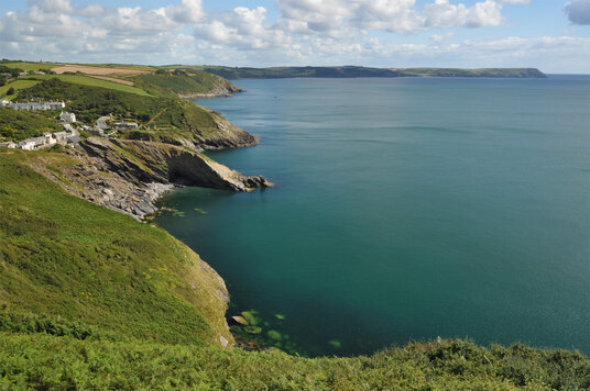 View of Portloe from the coast path