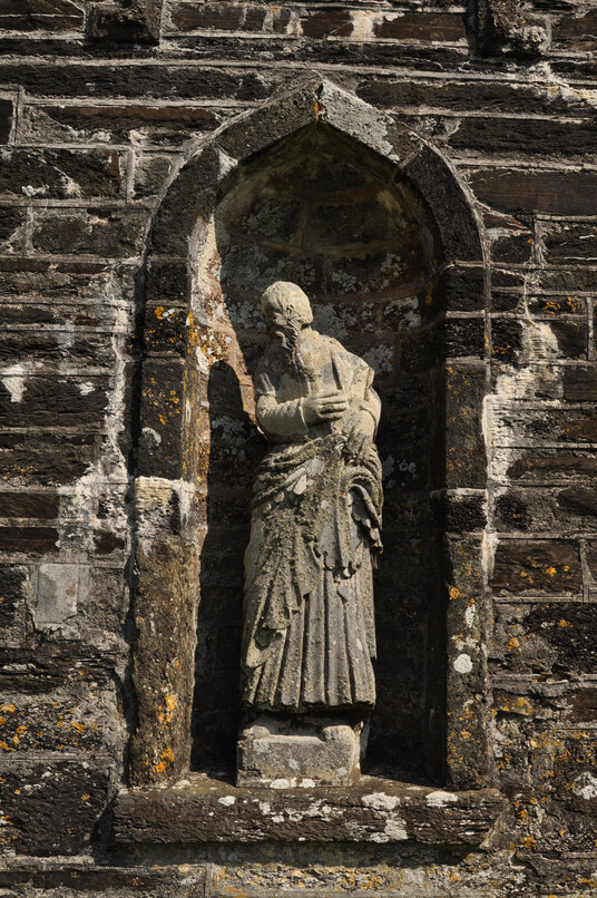 Carved figures at Werrington church