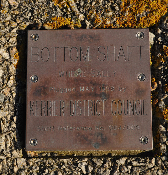 The capped mineshaft at Wheal Sally