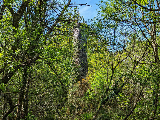 The old chimney from Wheal Whisper Mine