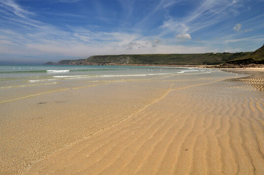 View along the beach at Whitesand Bay