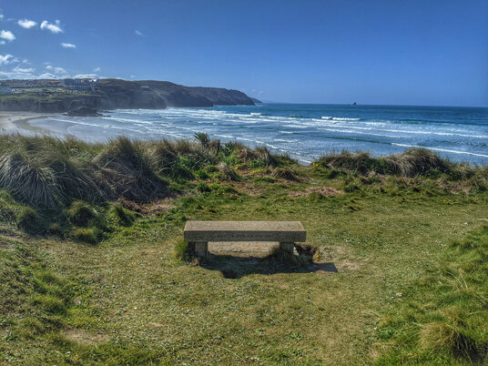 Bench dedicated to Winston Graham