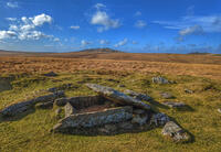 Cairn on top of Buttern Hill with Roughtor behind