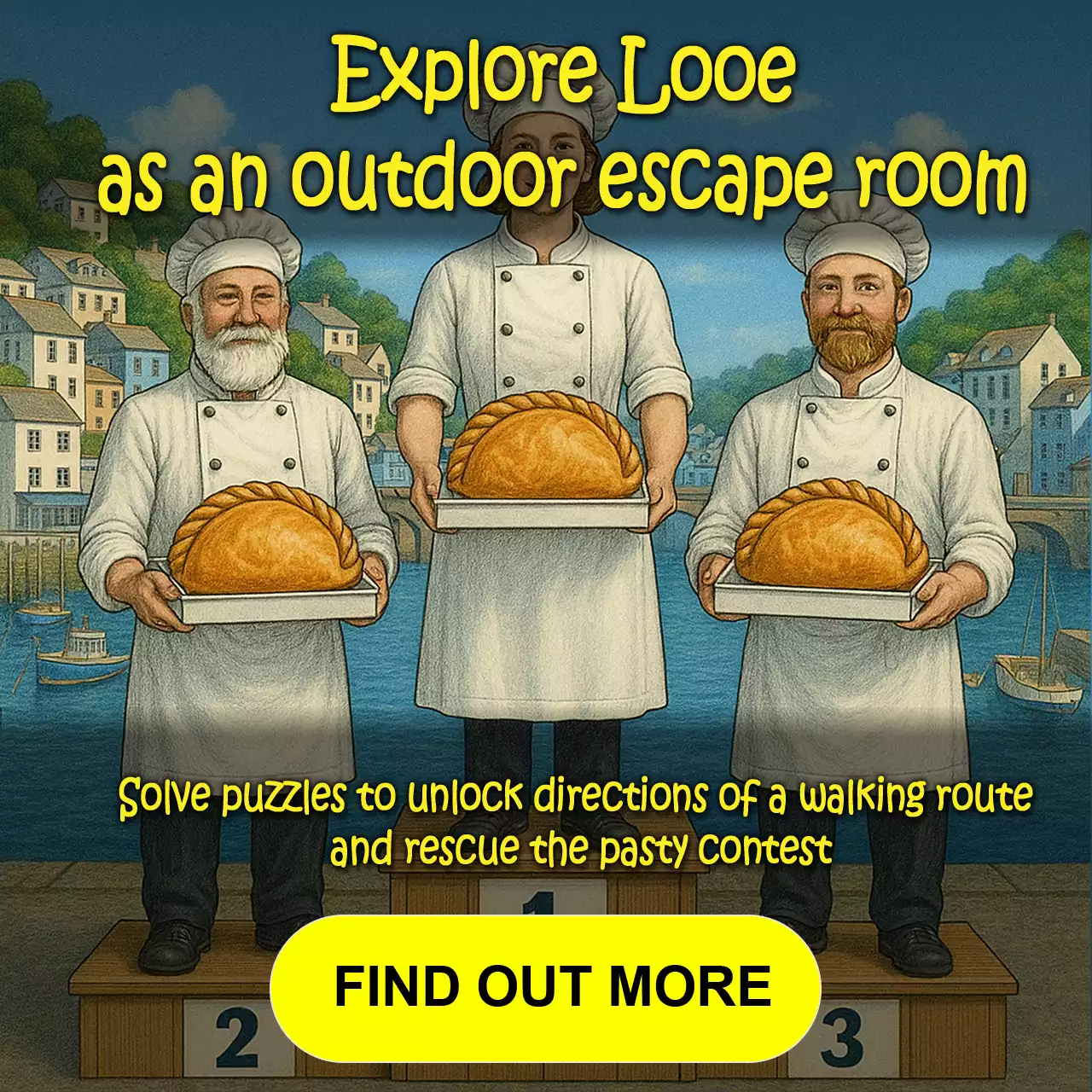 Explore Looe as an outdoor escape room.  Find out more...