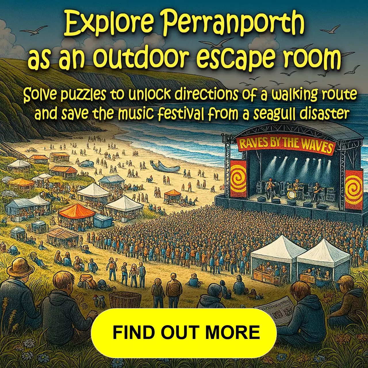 Explore  as an outdoor escape room.  Find out more...